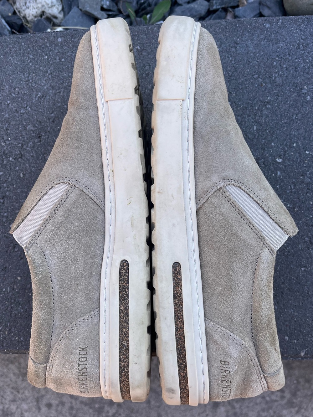Birkenstock Oswego Suede Loafers Unisex in Taupe